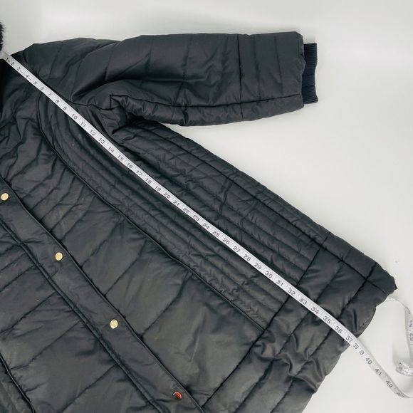 CATHERINE’S - Plus Size Faux Fur Trim Winter Coat - Black 2x - Picture 8 of 9